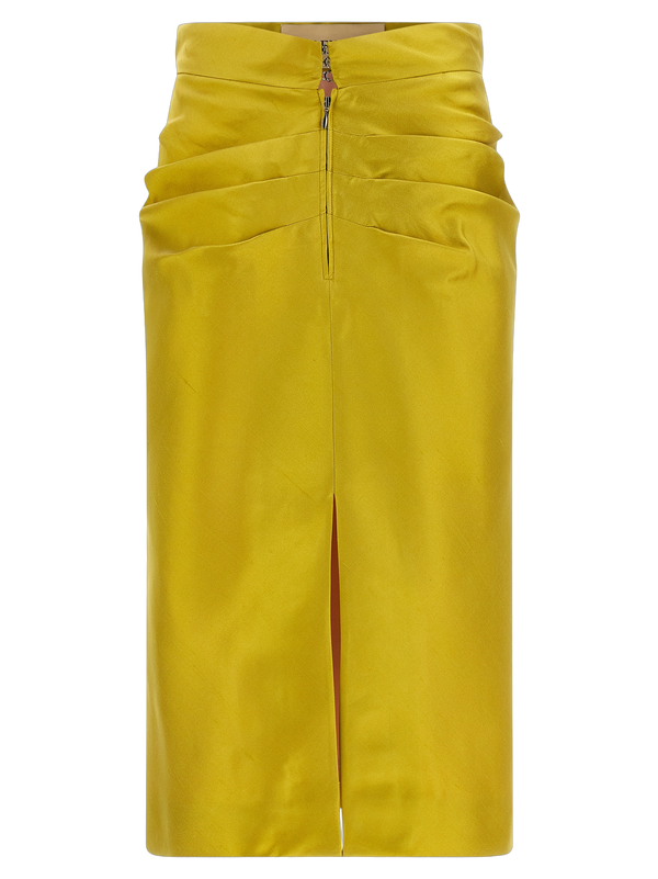 Valentino Garavani 100% silk skirt in yellow