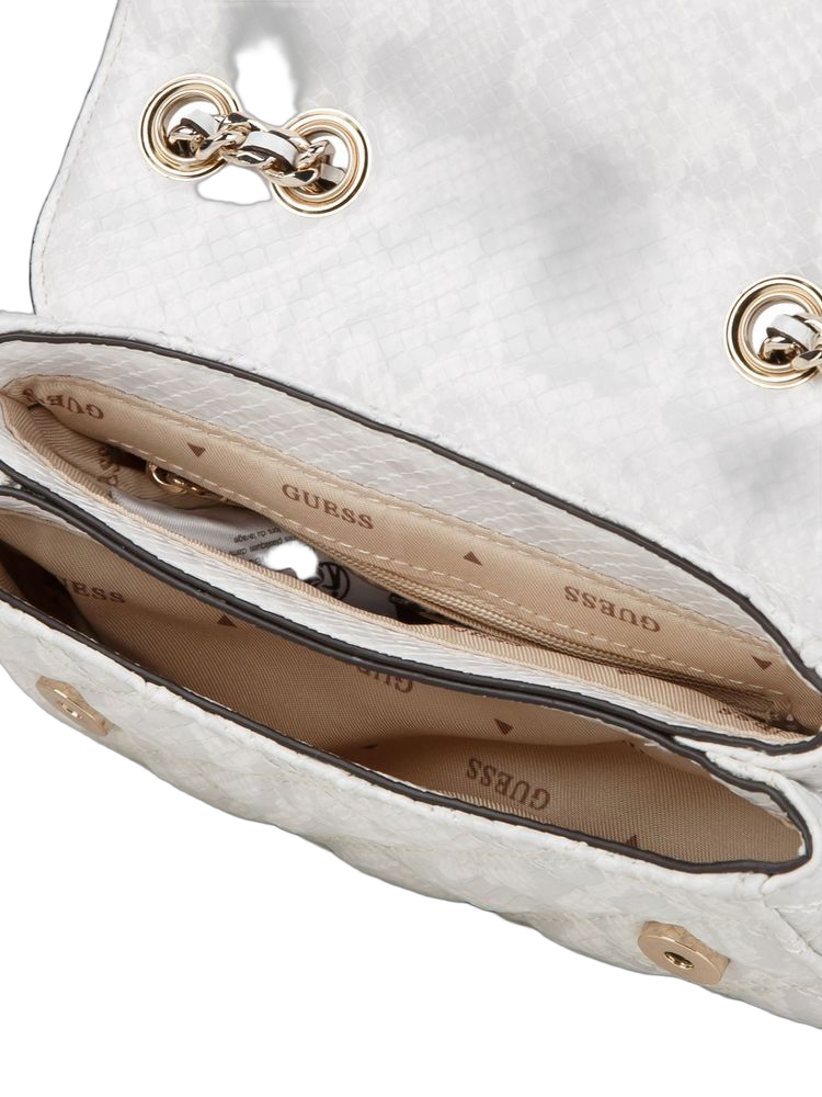 Guess 100% Polyurethane shoulder bag in white
