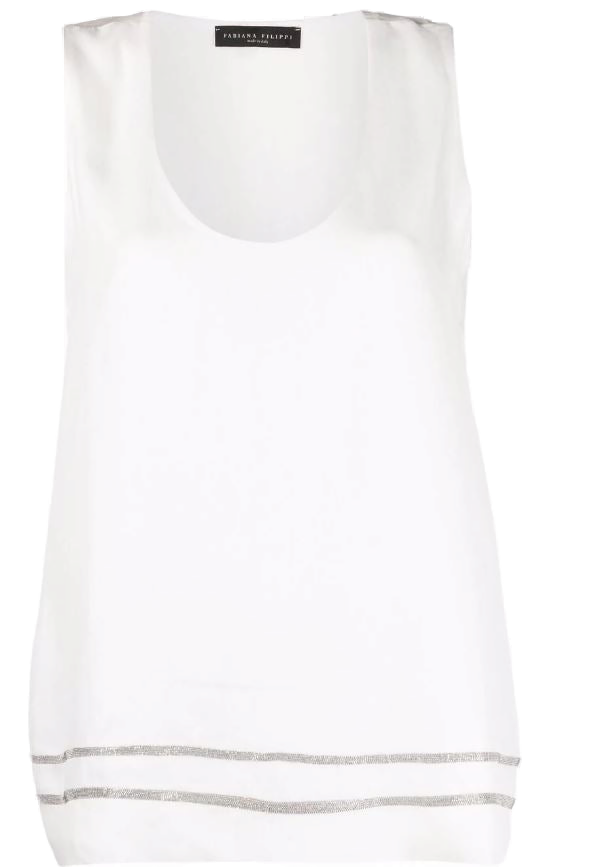 Fabiana Filippi Silk 100% (outer) tank top in white