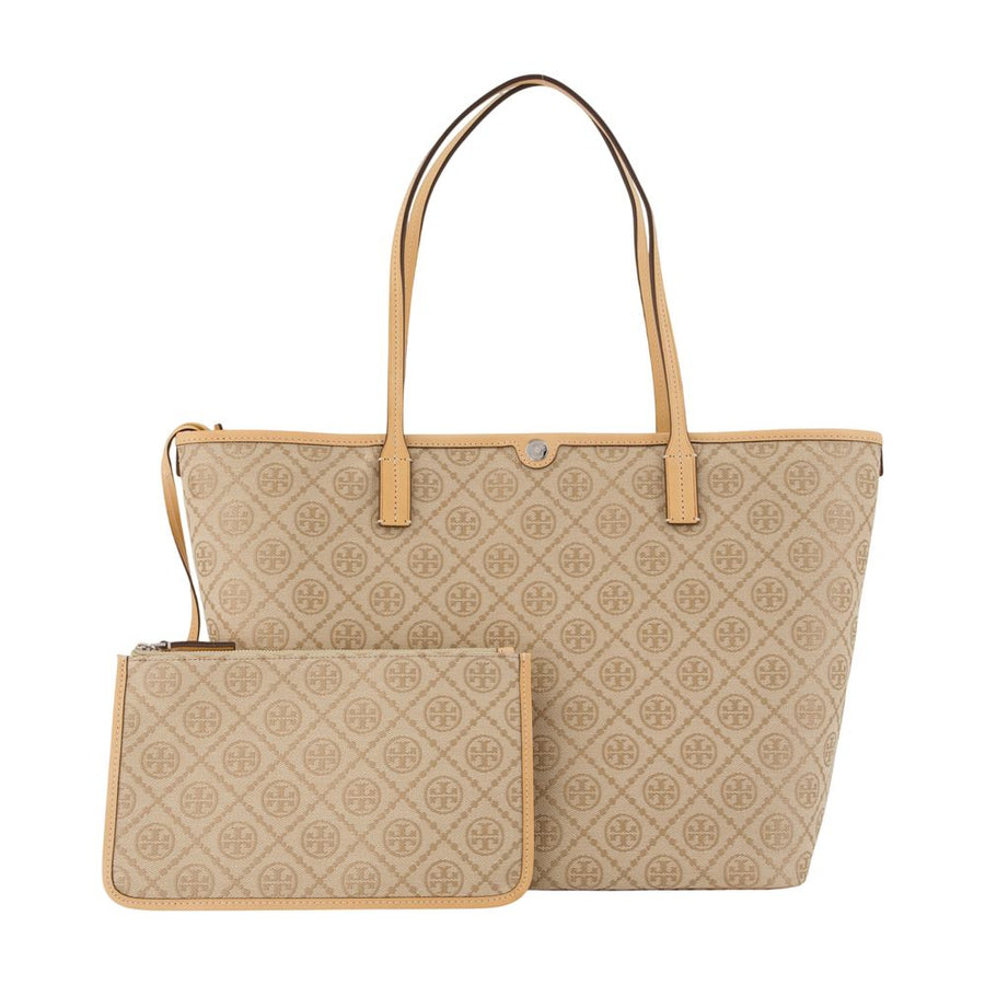 Tory Burch calfskin tote bag in beige