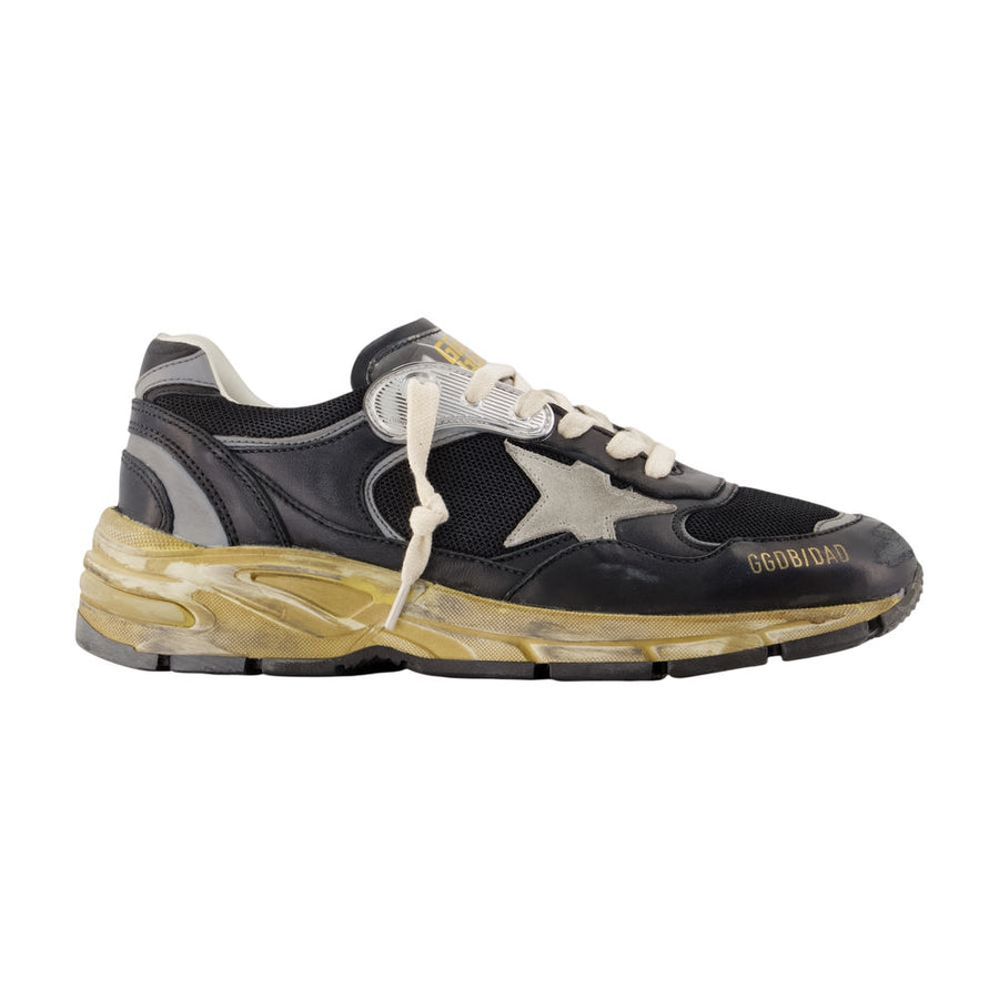 Running Dad Sneakers - Golden Goose Deluxe Brand Leather Black Calfskin Shoes /