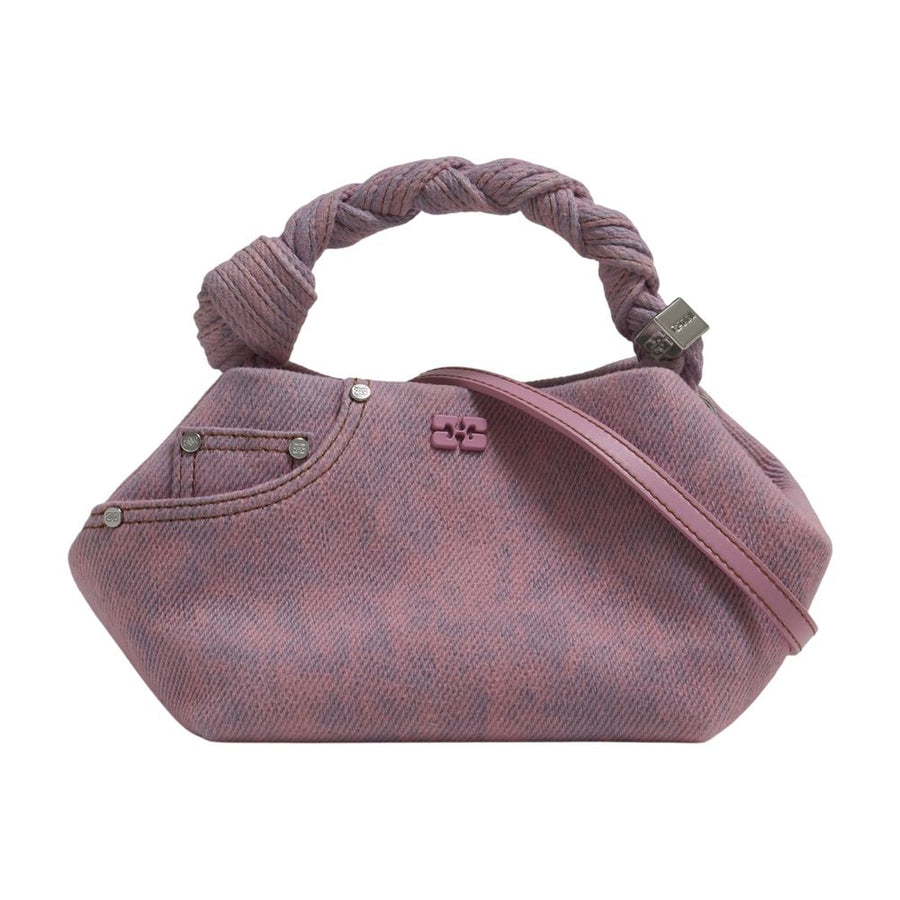 Ganni Cotton shoulder bag in pink