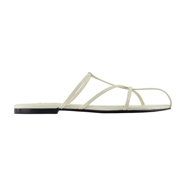 Jil Sander goatskin sandal in white