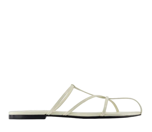 Jil Sander goatskin sandal in white