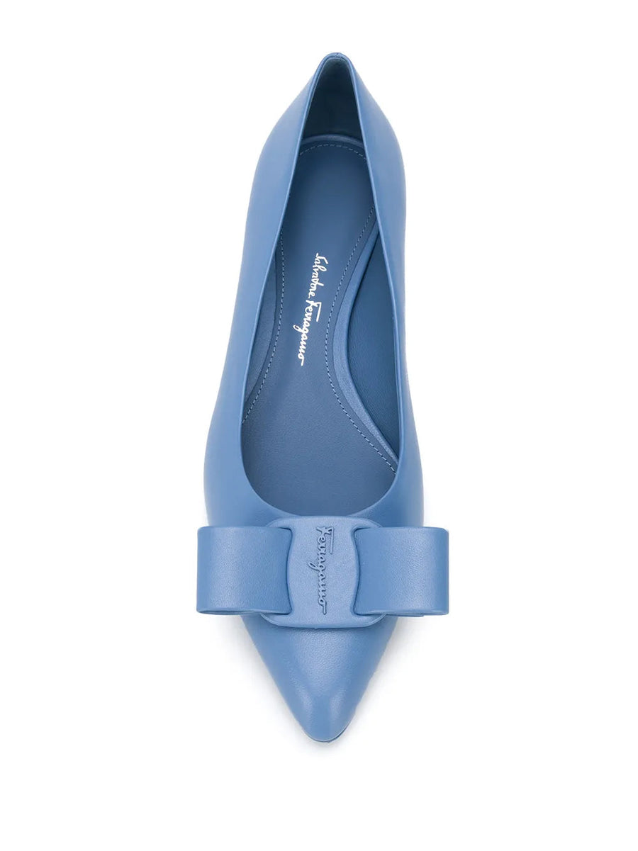 Ferragamo Leather flat in blue