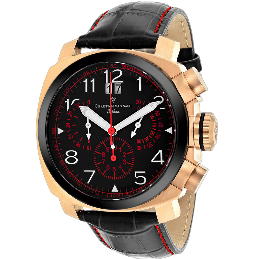 Christian Van Sant Stainless steel case watch in black
