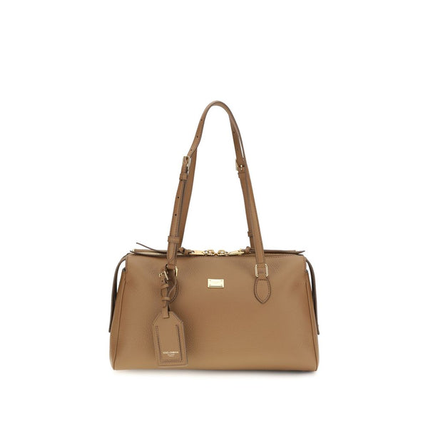 Dolce & Gabbana 100% Calf Leather Bos Taurus shoulder bag in beige