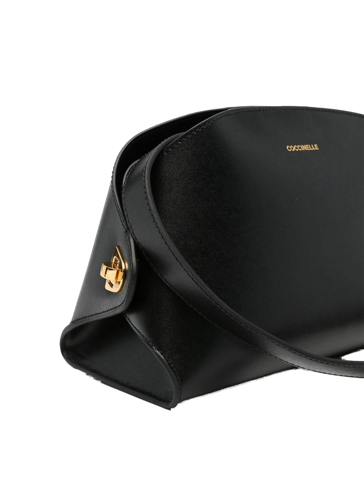 Coccinelle 100% Calf Split Leather shoulder bag in black