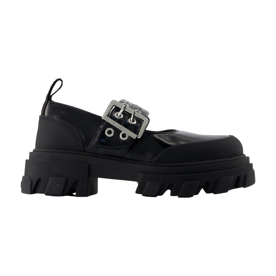 Ganni Synthetic flat in black
