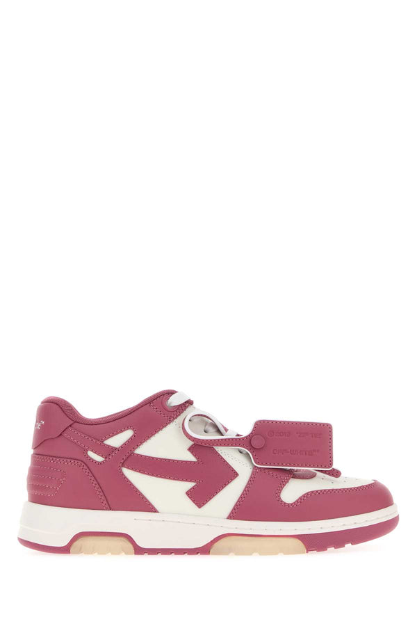 Two-Tone Leather Out Of Office Sneakers White/vintage Pink