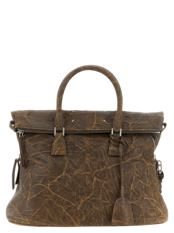 Maison Margiela 100% goat leather shoulder bag in brown
