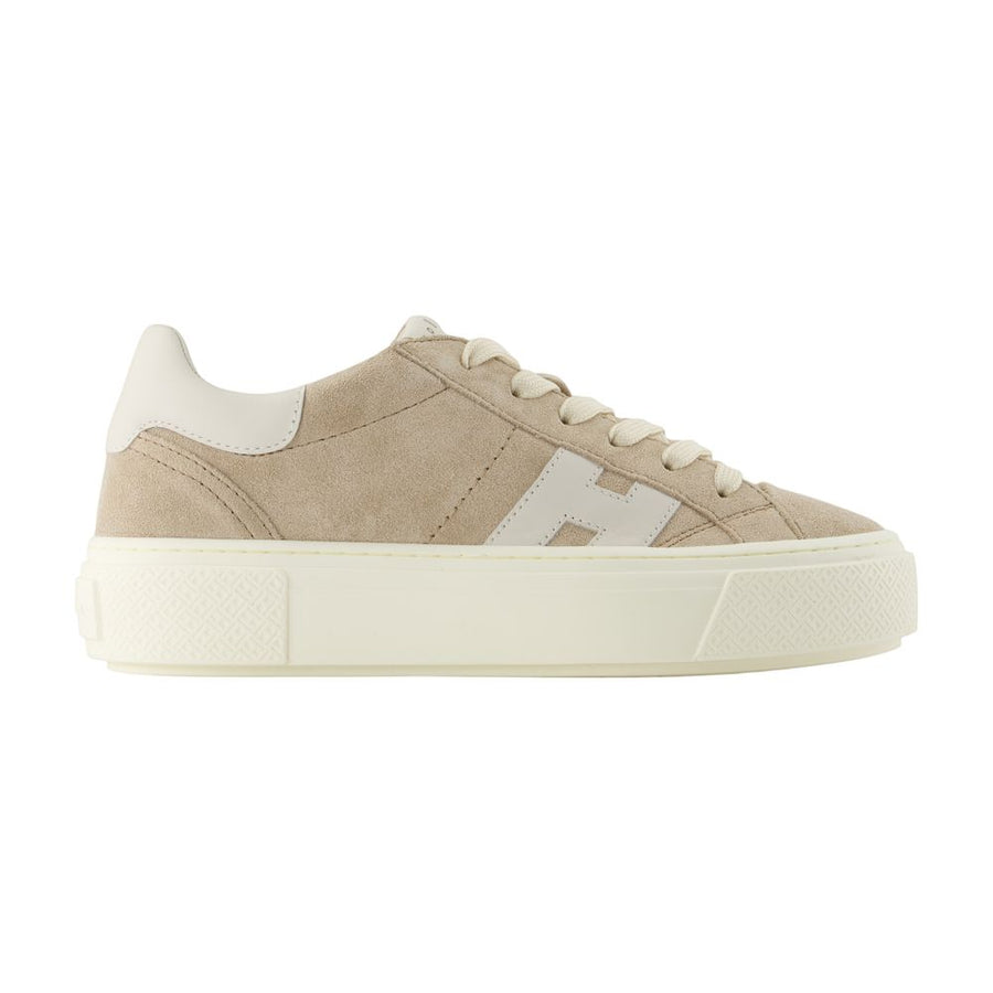 Hogan calfskin sneaker in beige