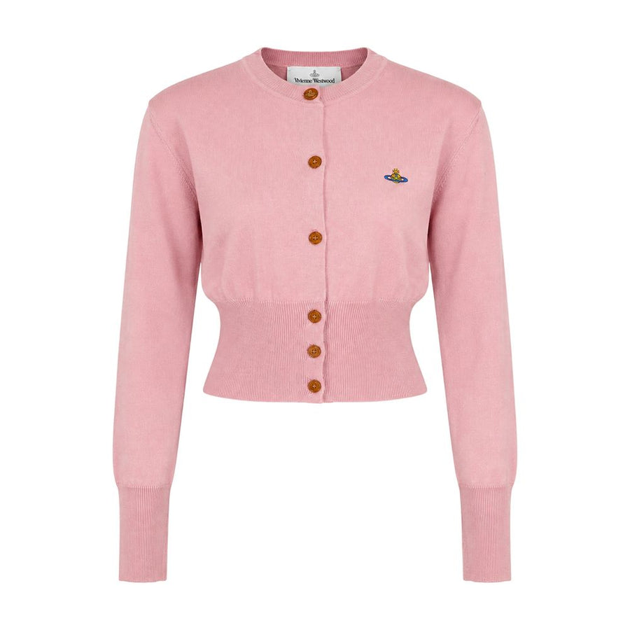 Bea Cropped Cardigan - Vivienne Westwood Wool Pink Ready-to-wear / Knitwear