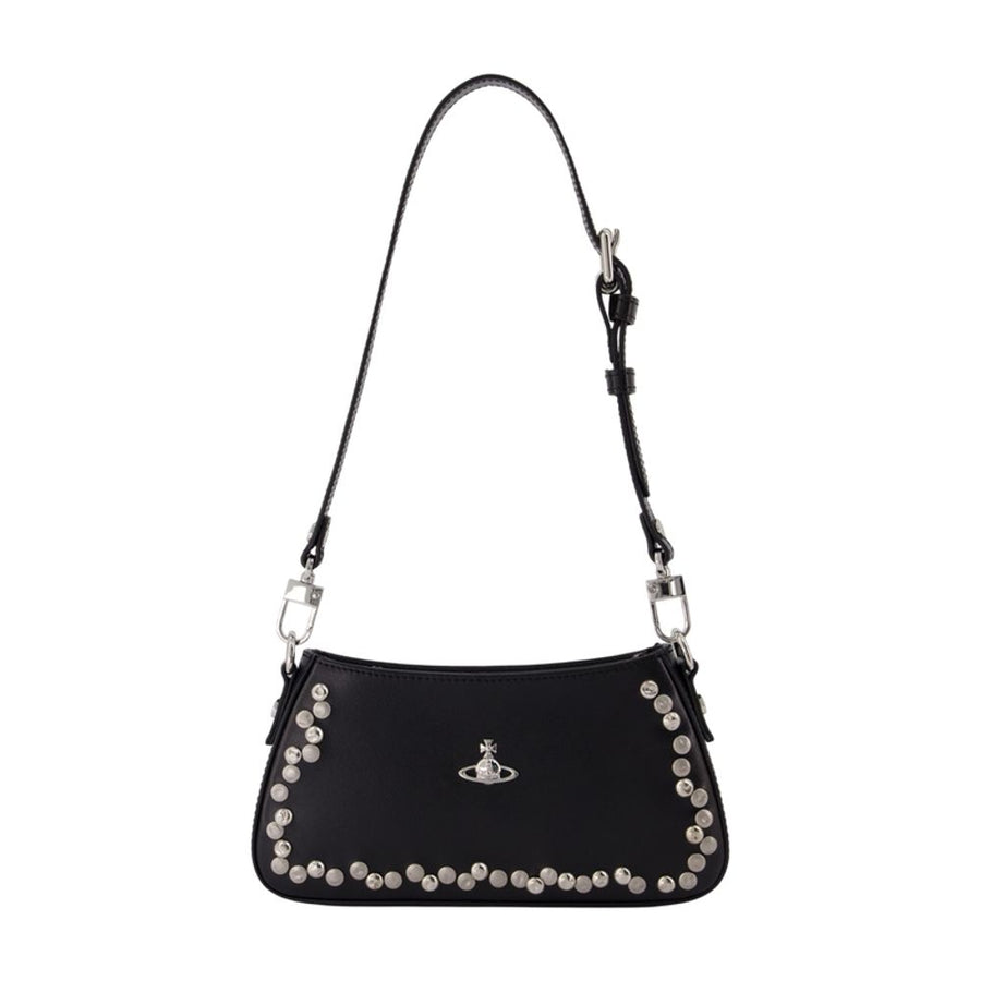 Vivienne Westwood calfskin shoulder bag in black
