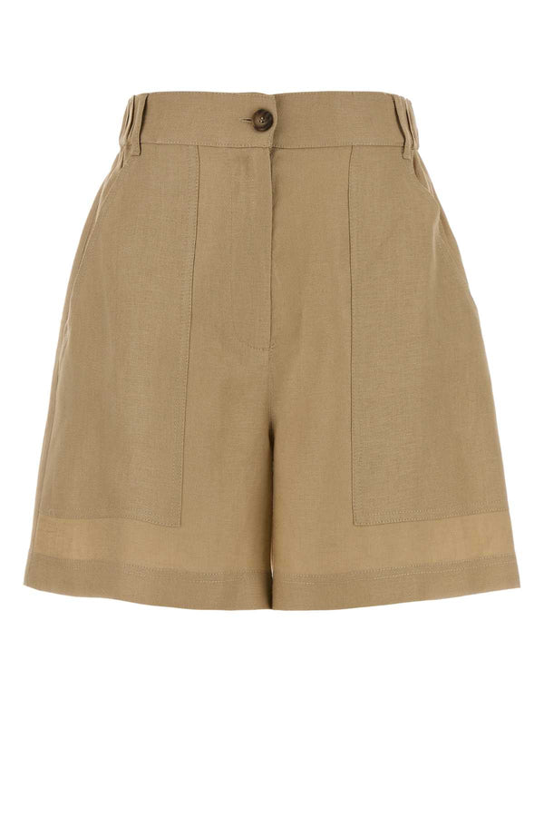 Weekend 100% Linen bermuda shorts in beige