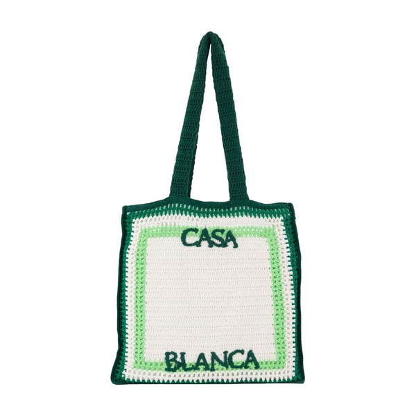 Casablanca Cotton tote bag in green