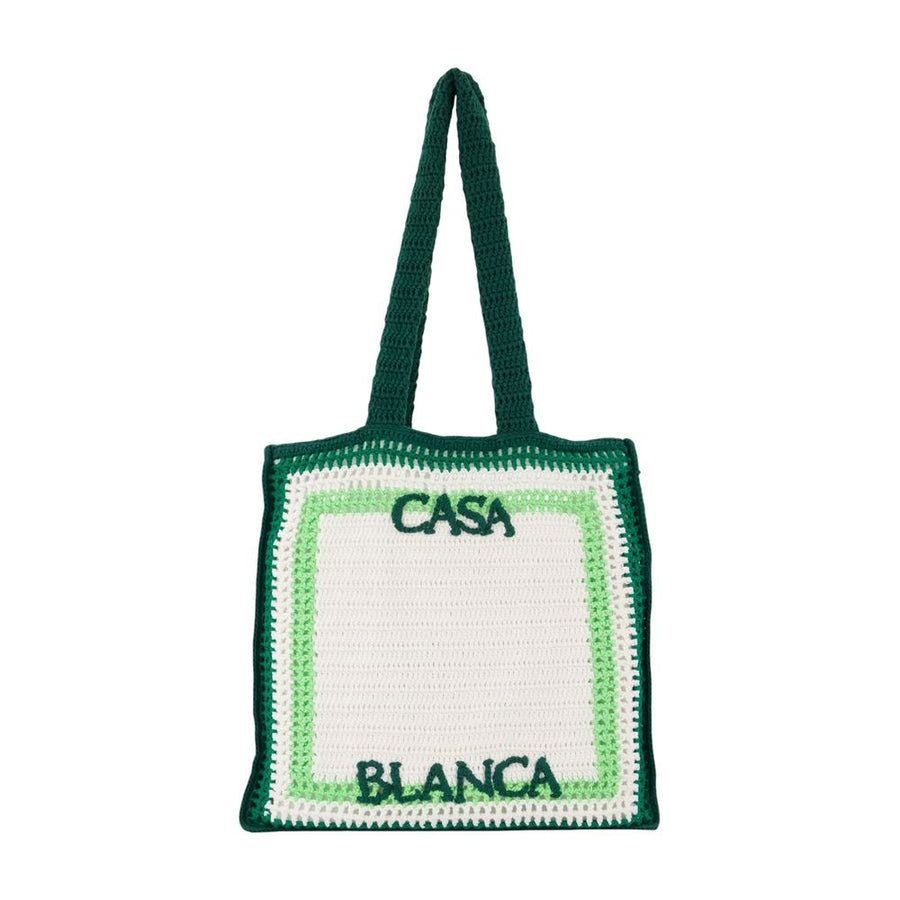 Casablanca Cotton tote bag in green