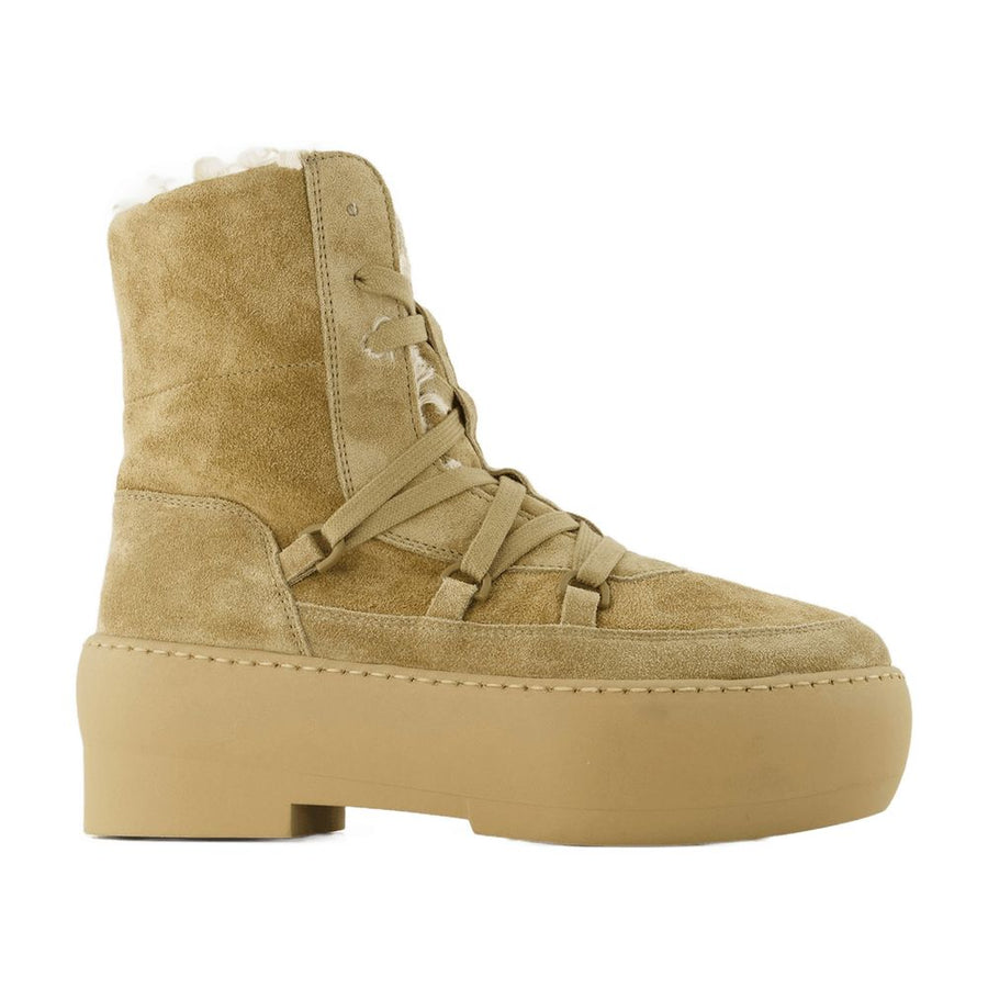 Gia Borghini Suede boot in beige