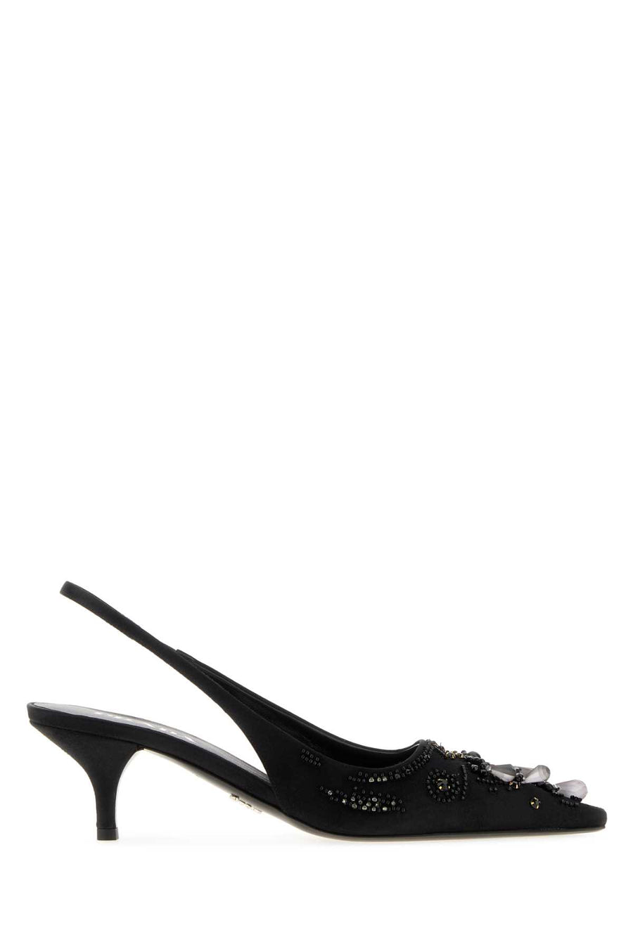 Black Satin Pumps Nero Scarpe Con Tacco