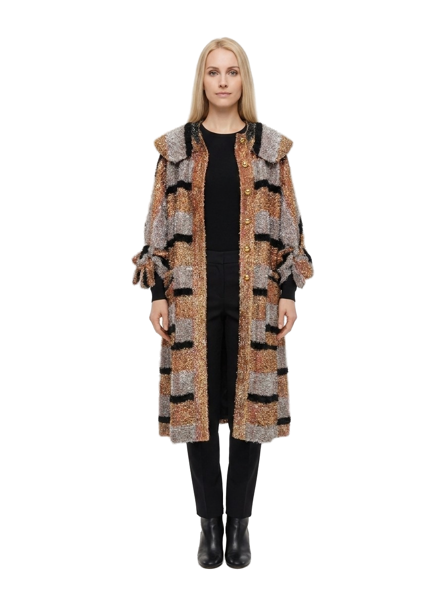 Multicolor Leather Coat Clothing