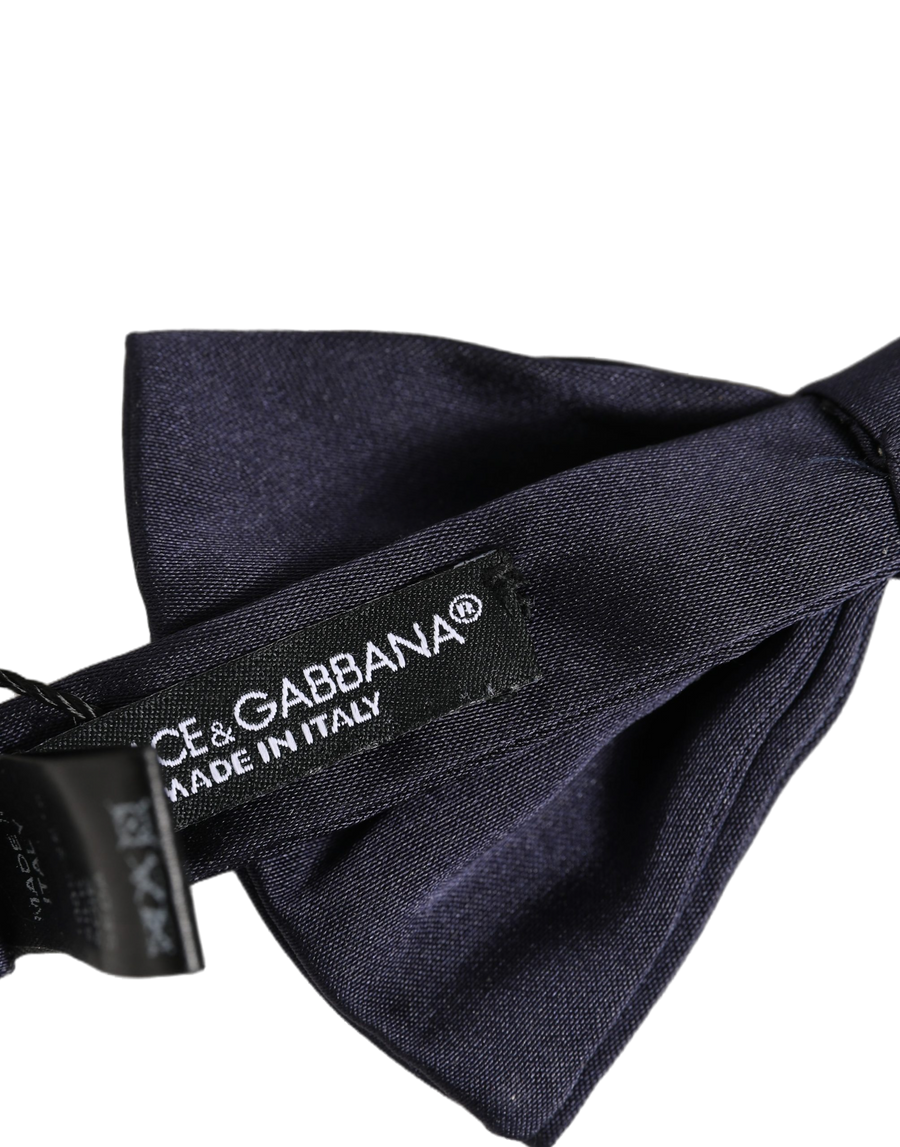 Dolce & Gabbana 100% Silk bow tie in navy