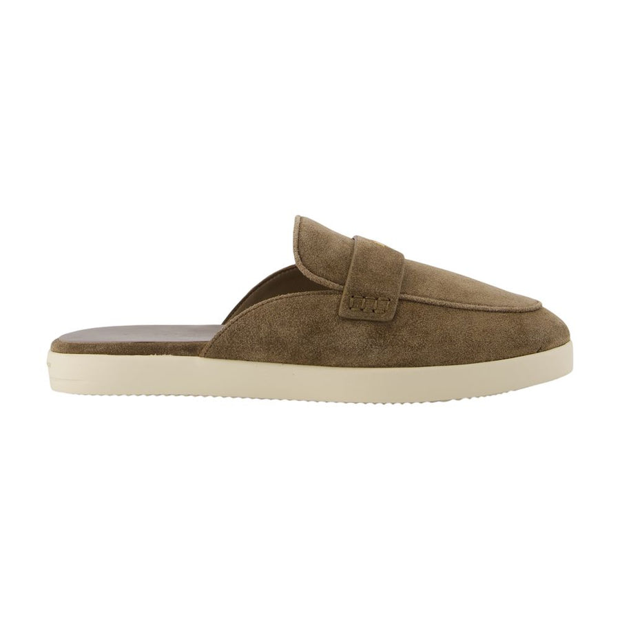 Tory Burch calfskin slipper in brown