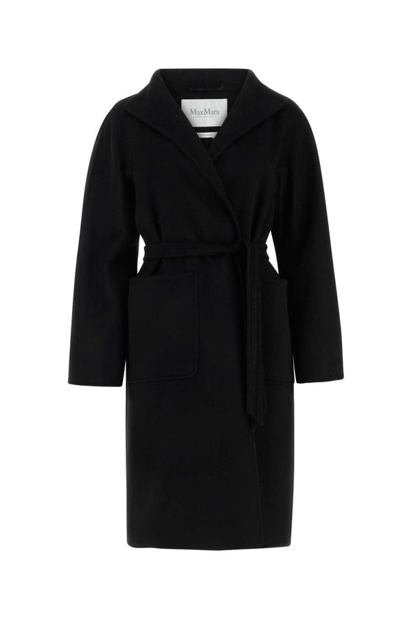 Max Mara Lilia 100% Cashmere coat in black