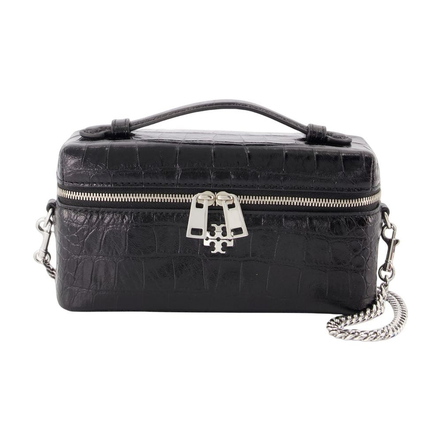 Charlie East West Vanity Case - Tory Burch Leather Black Calfskin Accessories / Vanity-case