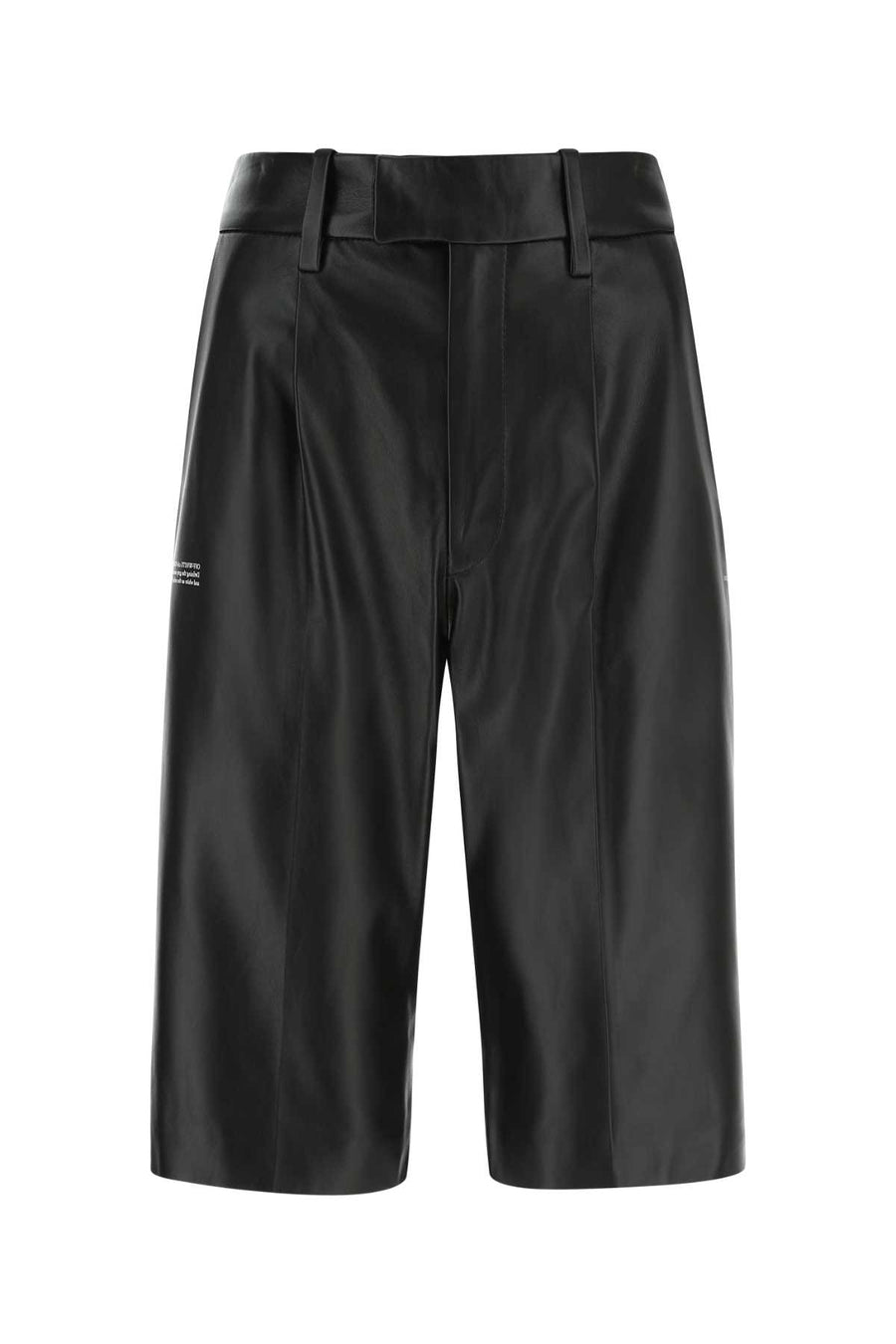 Black Leather Bermuda Shorts 1000