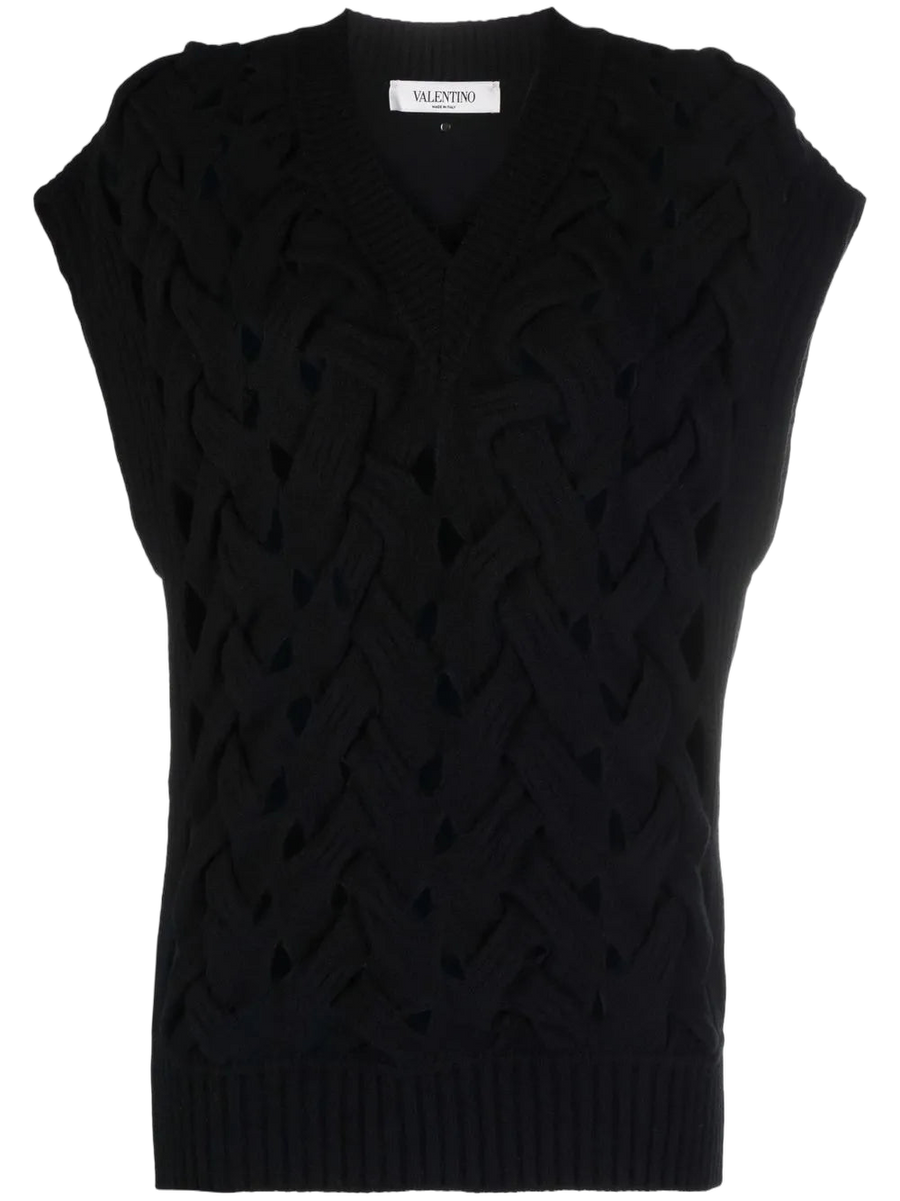 Valentino Wool blend vest in black