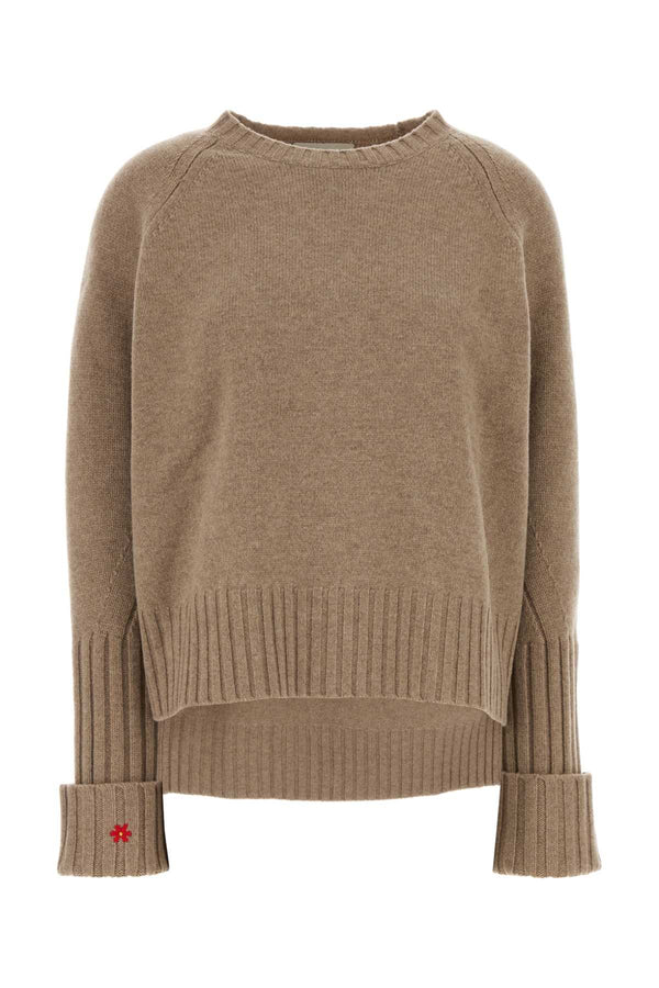 Cappuccino Wool Sweater Beige Exterior: Maglie