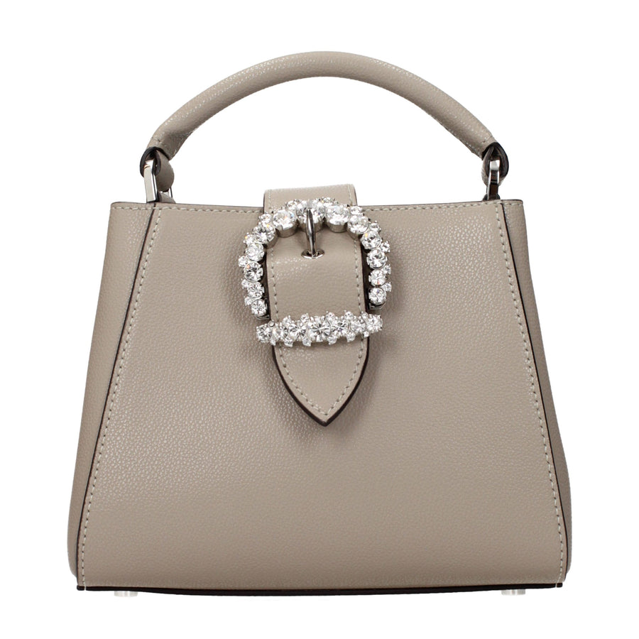 Jimmy Choo Leather top handle bag in gray