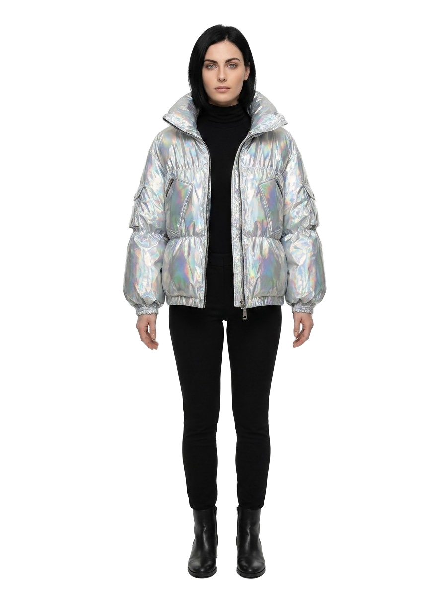 Gray Polyamide Shell Jacket Clothing