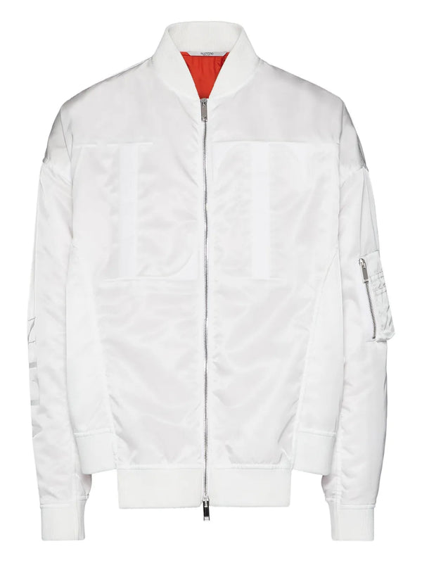 Valentino Nylon bomber jacket in white