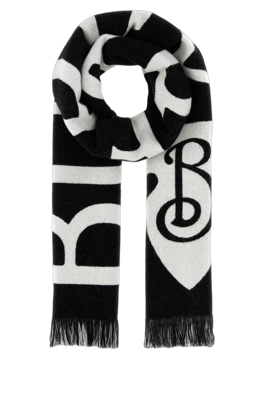 Burberry 100% Wool scarf in black