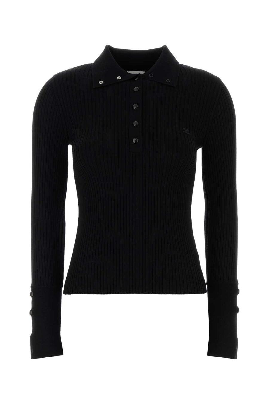 Courreges Polo 70% Viscose polo in black