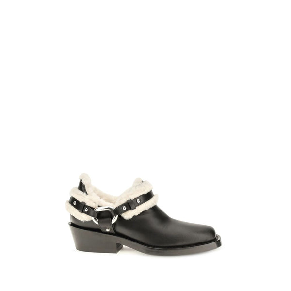 Black Calf Leather Bos Taurus Ankle Boots