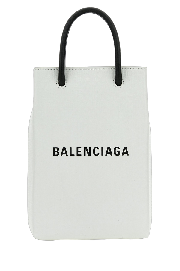 Balenciaga Squared calf leather mini bag in white