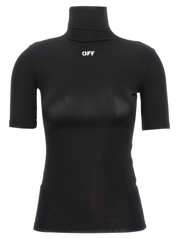 Off-White 95% acetate t-shirt in black