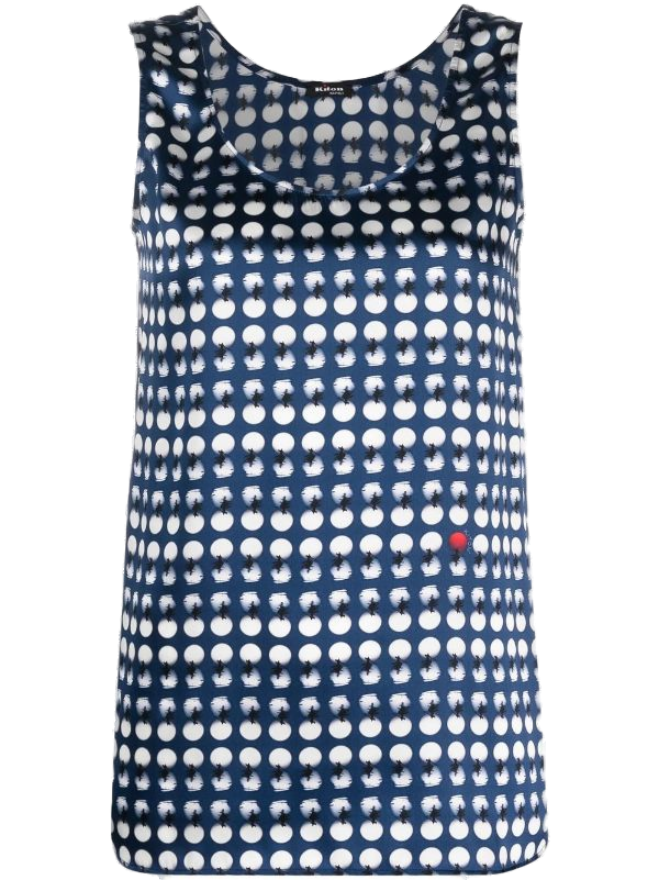 Kiton Silk 100% tank top in blue