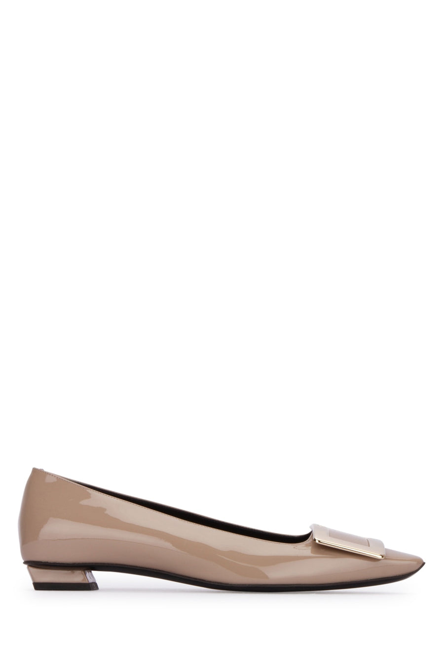 Roger Vivier Vivier Patent leather ballet flat in beige