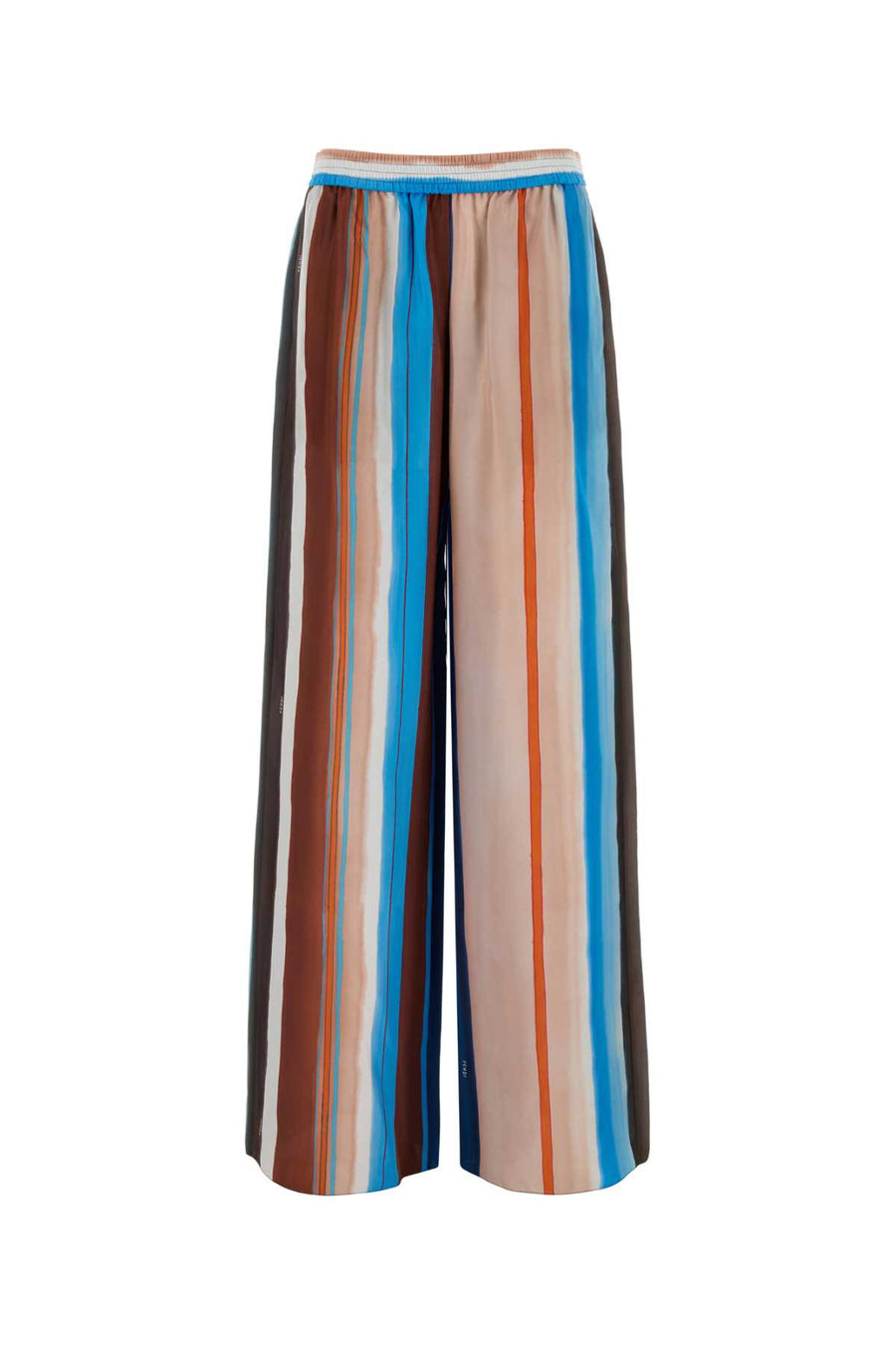 Printed Silk Pant Powder Pink/laguna Exterior: Pantaloni