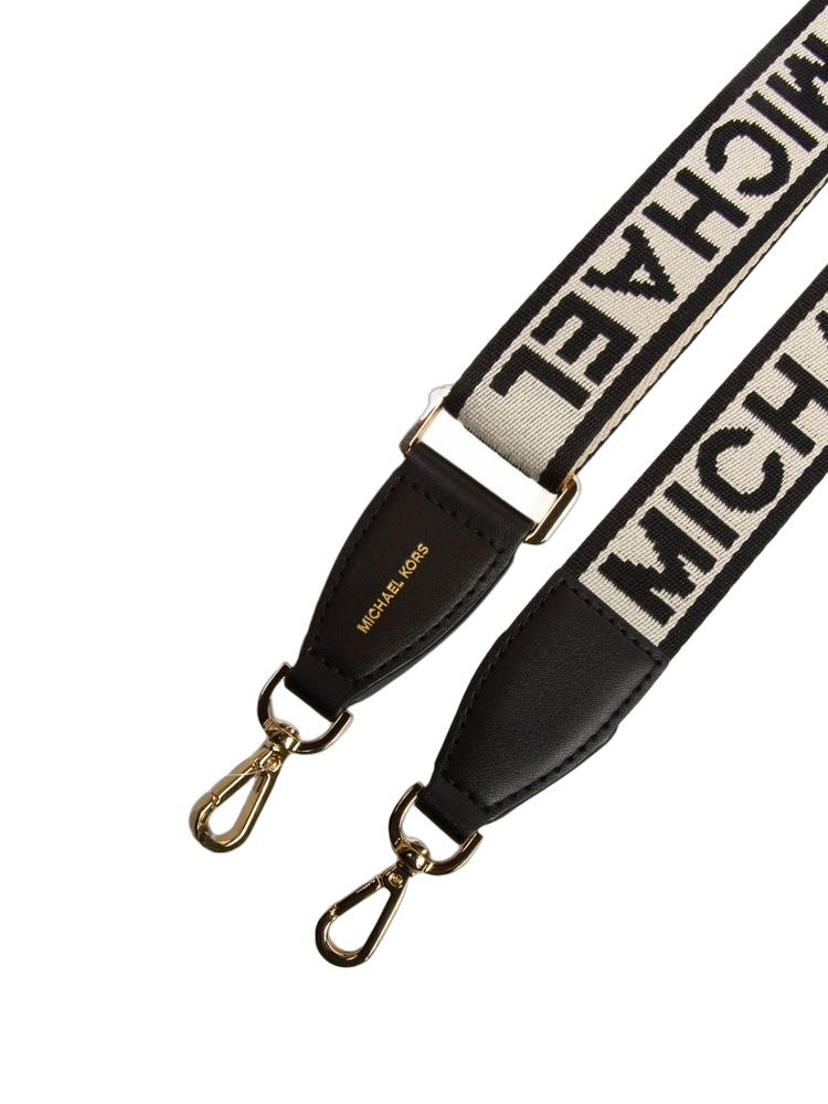 Michael Kors 100% Coated Canvas shoulder bag strap in black