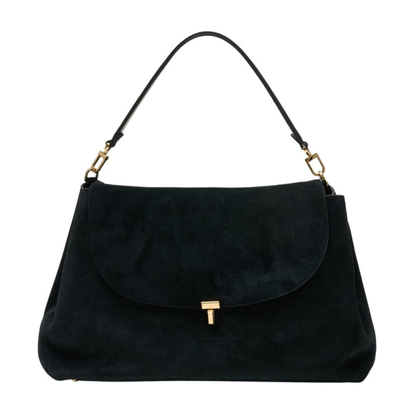 Toteme calfskin shoulder bag in black