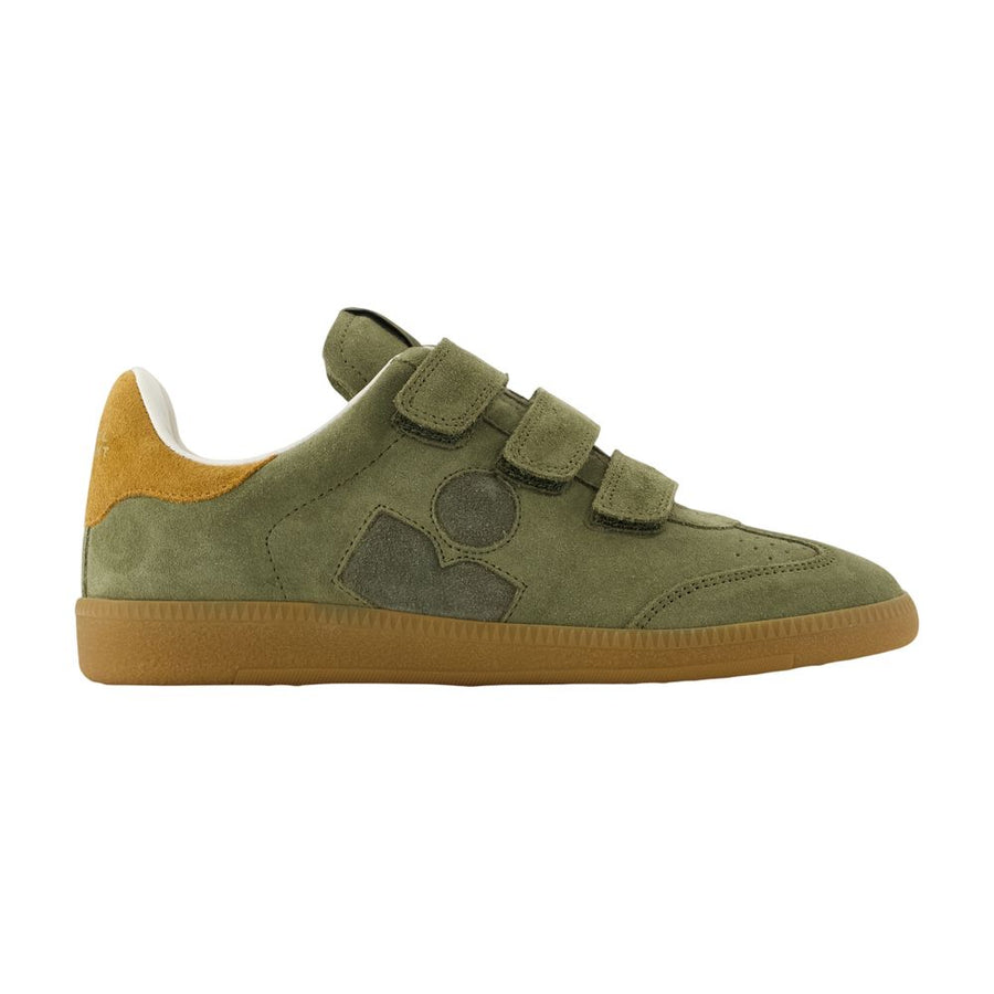 Isabel Marant Calfskin suede sneaker in khaki