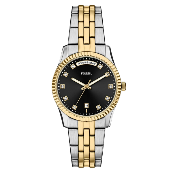 Fossil Stainless steel case watch in black