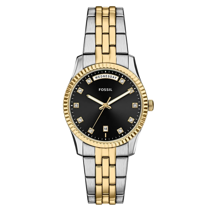Fossil Stainless steel case watch in black