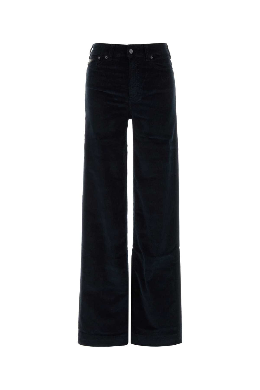 Midnight Blue Stretch Corduroy Palazzo Pant Navy Jean