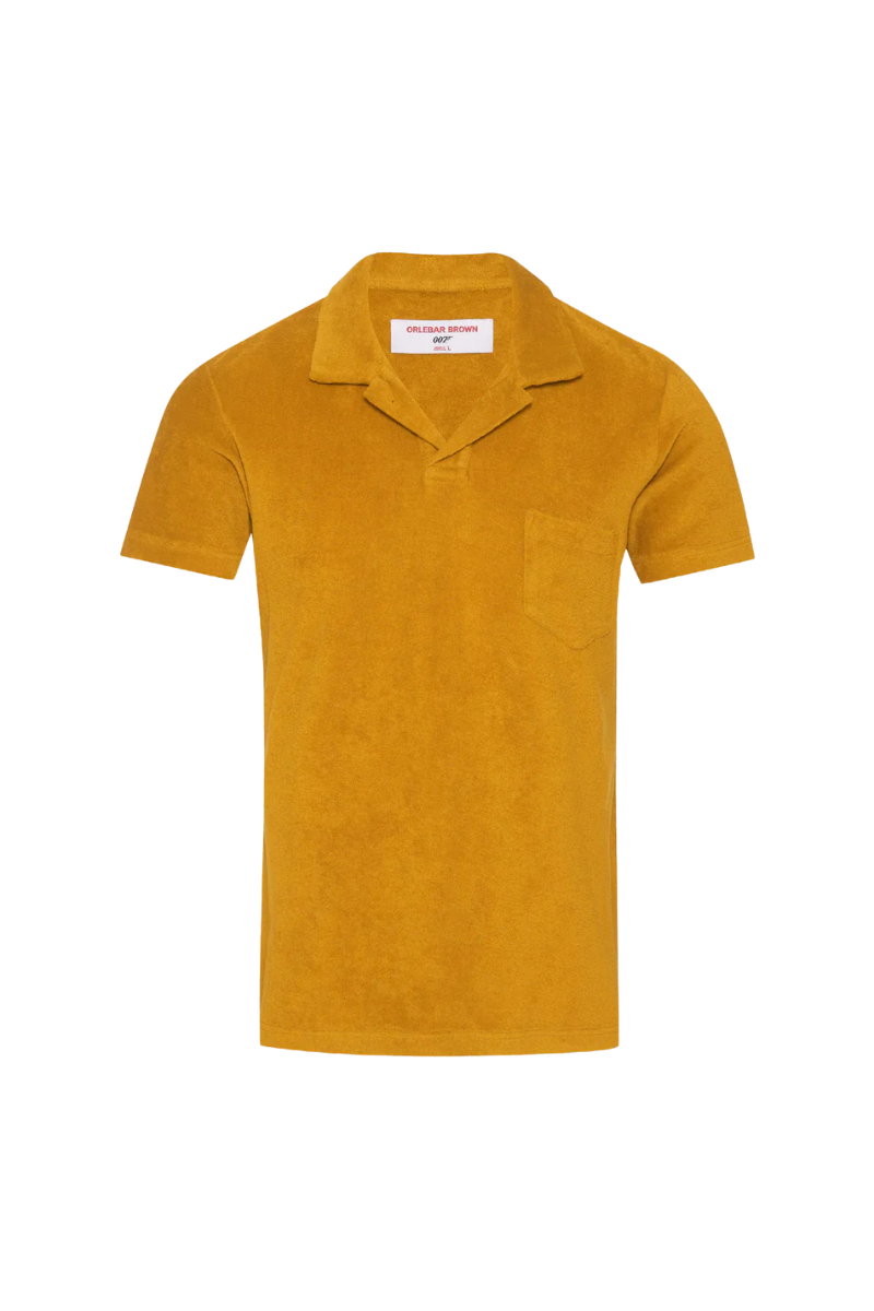 Orlebar Brown 100% Cotton polo in gold