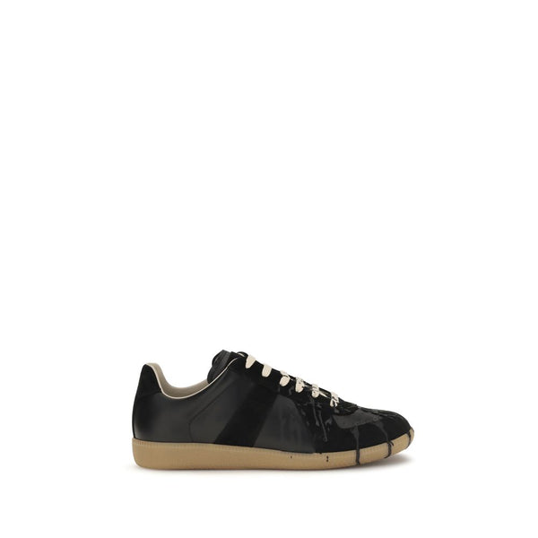 Maison Margiela 50% Calf Leather Bos Taurus sneaker in black